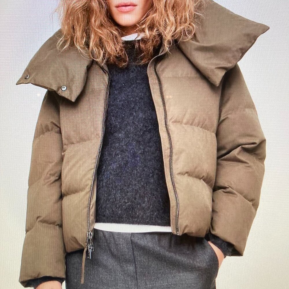 NWT Short Puffer Coat Women Size XXL by BR Down Insulation